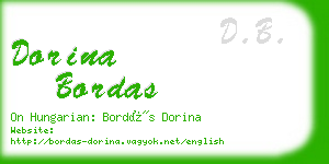 dorina bordas business card